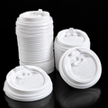 80mm Coffee Cup Lids - 2 Colours - Black and White - For 8OZ Coffee Cups - 1000pcs Per Box