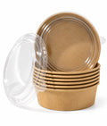 1000ml Paper Bowls - With Lids - 600pcs of Bowls and Lids per Box.