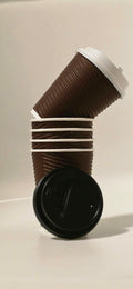 14oz Double Paper Coffee Cup  - 500pcs In a Box - NO LID - 5 COLOURS