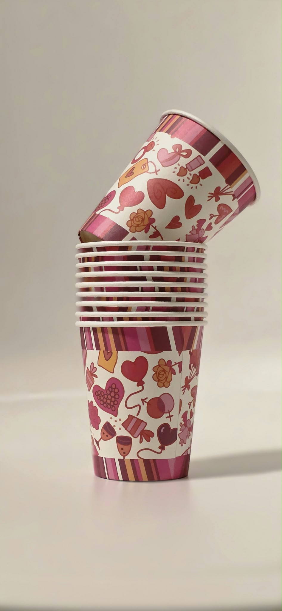 8OZ Single Paper Cups - 9 Different Designs -  2000pcs In a Box